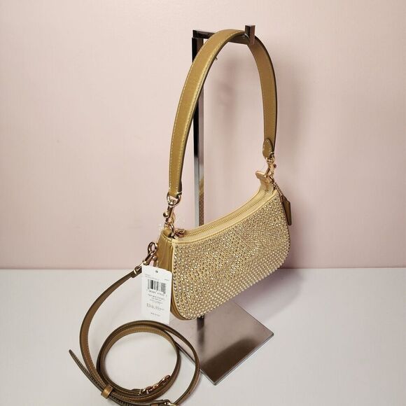 NWT Coach CW322 Teri Mini Crossbody Bag Yellow Gold Crystal - Picture 2 of 6